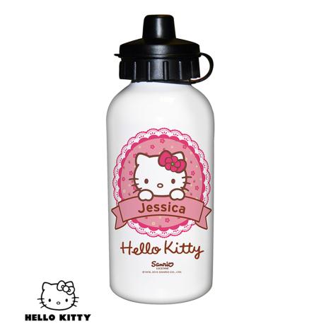 Personalised Hello Kitty Aluminium Floral 400ml Drinks Bottle £14.99